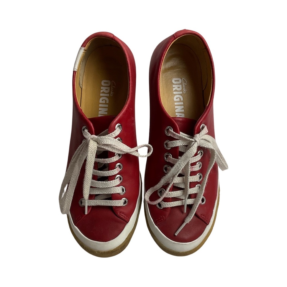 Clark’s Original Red Leather Lace Up Sz 6